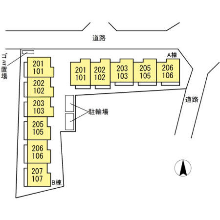 オネット光が丘　Ｂの区画図