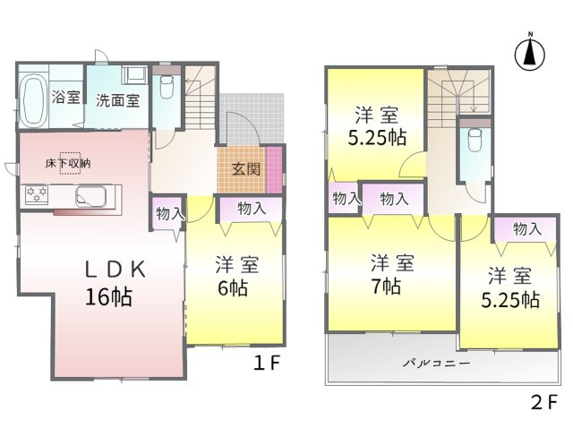 春日井市上条町8丁目(全8棟)の間取り
