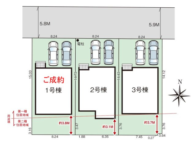 【区画図】 | 吾川郡いの町駅東町/3区画