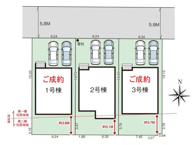 【区画図】 | 吾川郡いの町駅東町/2号棟