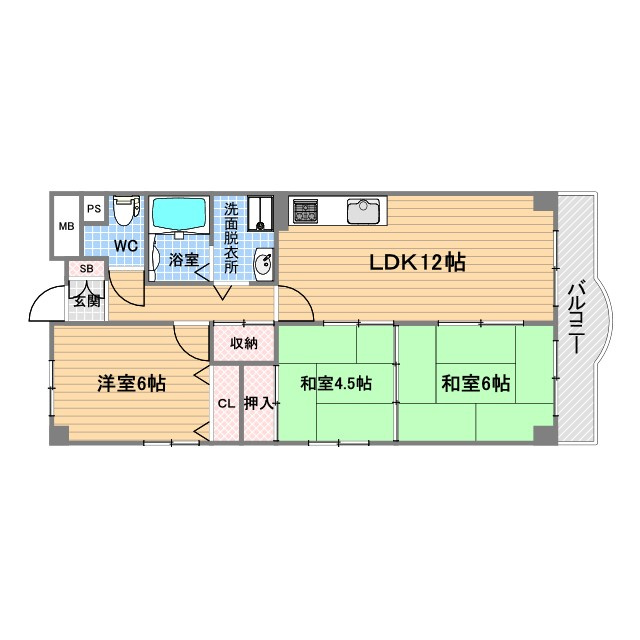 ラフィーネ甲子園の間取り