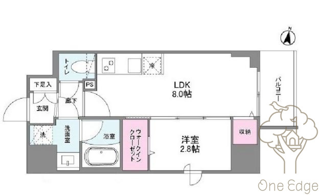 シーズンフラッツ梅田NORTHの間取り