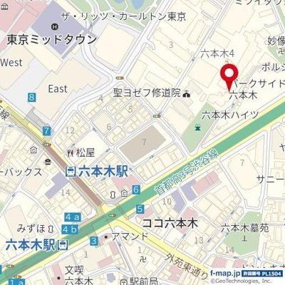 【地図】 | パークサイド六本木