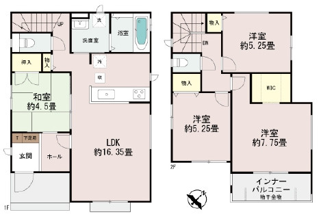 八重瀬町安里（全3棟）の間取り|B号棟　2890万円