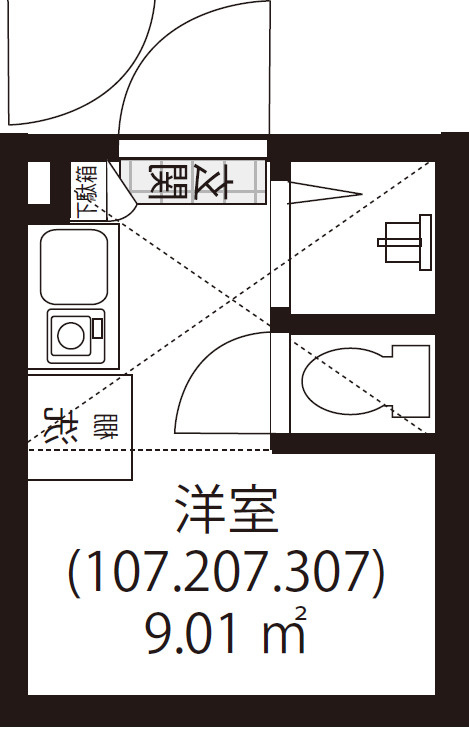 ＧＡＲＵＮＡ　ＯＫＵＢＯの間取り|敷金礼金ゼロ☆初期安☆ネット無料☆更新料なし☆白ベースの内装が人気です☆