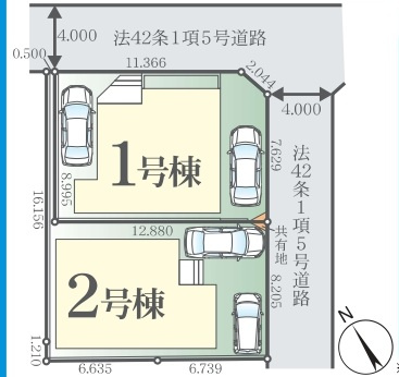 柏市豊住1期【第八小学校:徒歩7分】の区画図