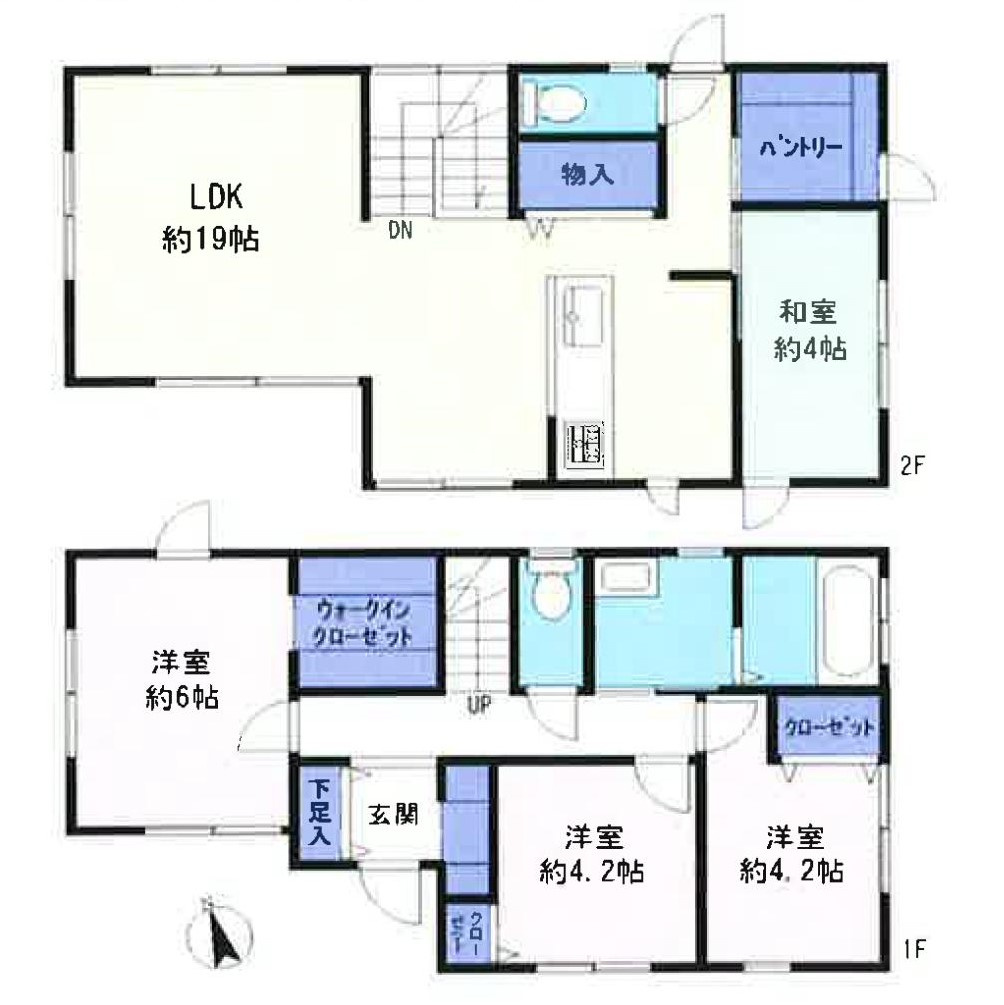 JR横須賀線「逗子」駅徒歩10分　小学校至近の間取り|導線を考えられた間取り