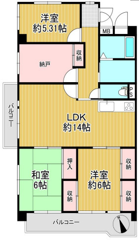 【間取り】 | ☆逆瀬川パークマンション