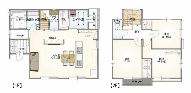 宇都宮市宝木本町　3ＳＬＤＫ　中古住宅の間取り