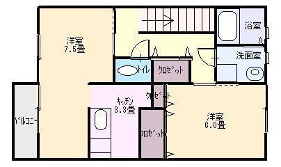 ヴィラ・クローバーの間取り|使い勝手の良い間取りです♪