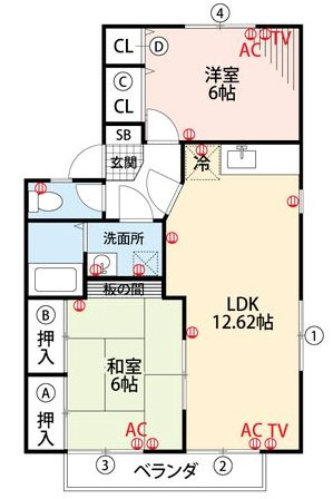 ベルナール津福の間取り|使い勝手の良い間取りです♪