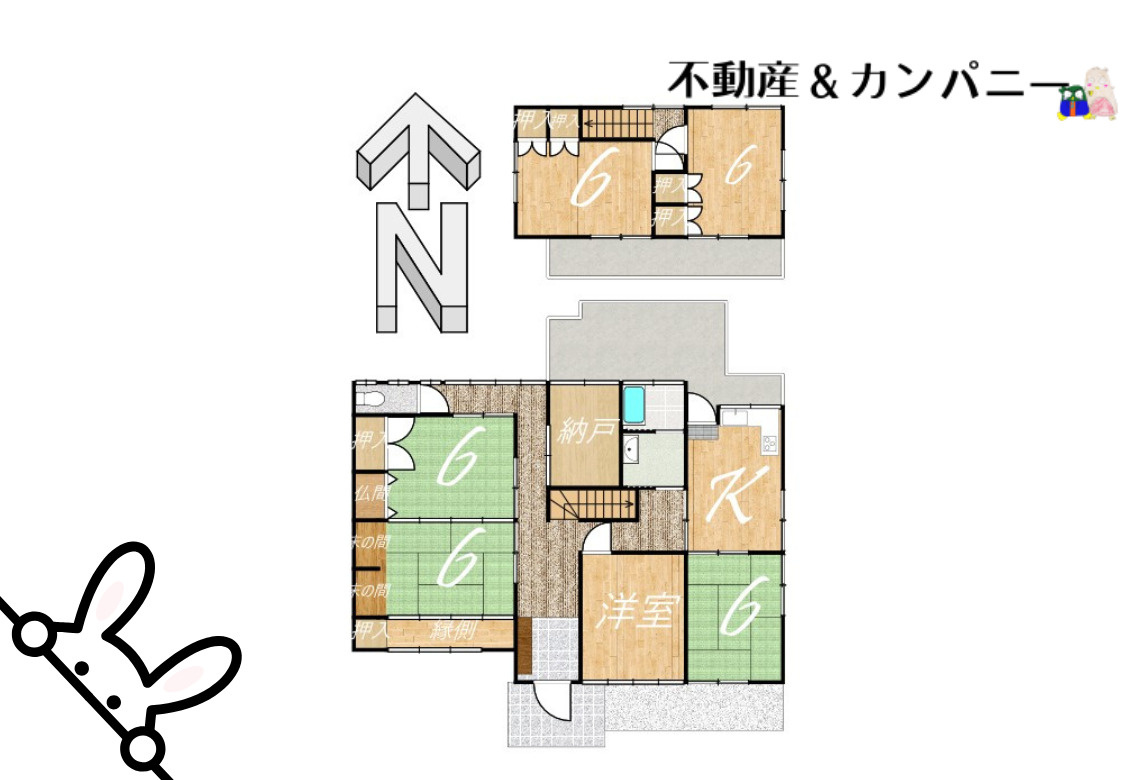 和気2丁目中古戸建　松山市和気2丁目中古戸建の間取り