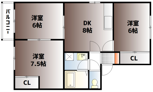 【間取り】 | コーポ高木A棟