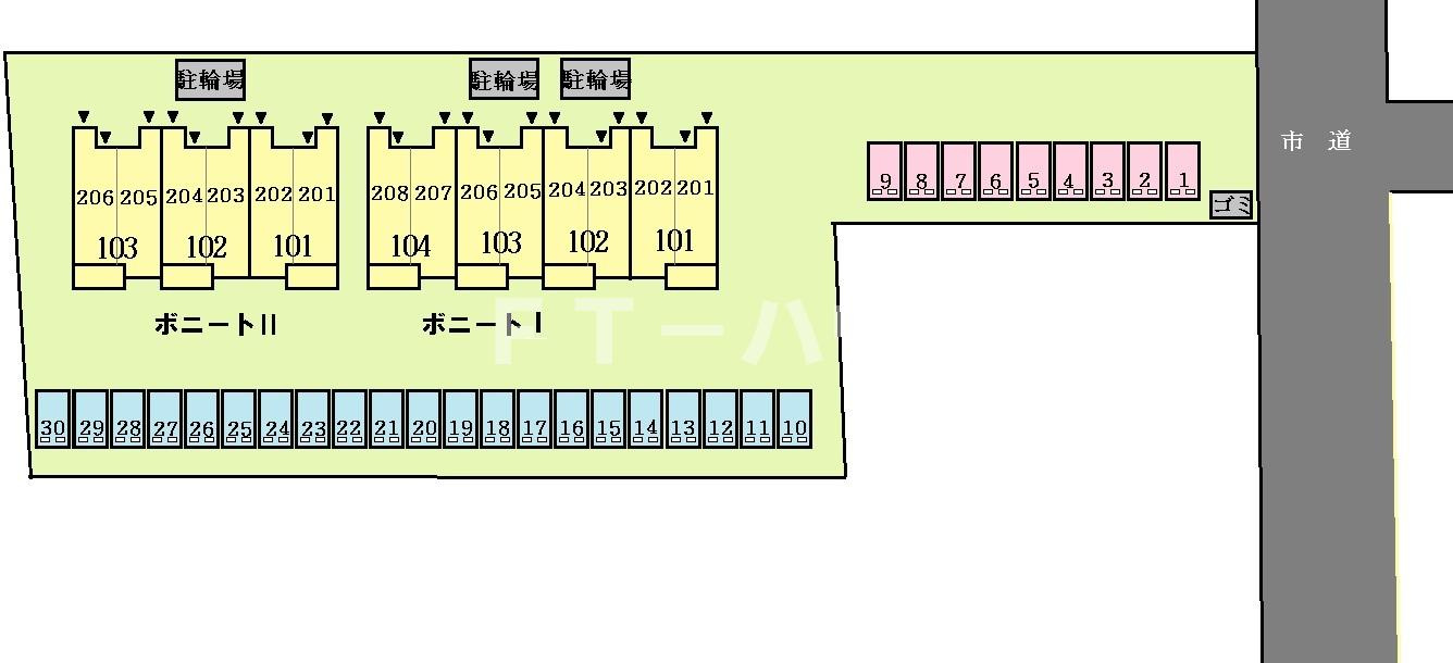 ボニート　Ⅰの駐車場|駐車場