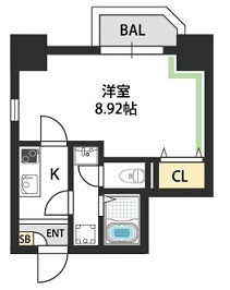 プレミエール西田辺の間取り
