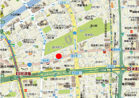 クレストコート靱公園の地図
