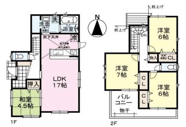 ファーストタウン忌部町 ３号地 ／新築一戸建の間取り