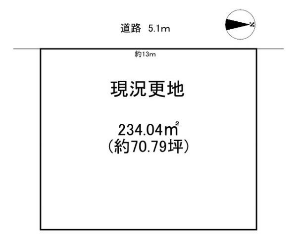 北葛城郡上牧町片岡台１丁目　建築条件なし土地の土地図