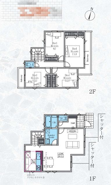 藤沢市長後新築戸建て　3期3号棟の間取り|間取図「藤沢市長後新築戸建て　3号棟」