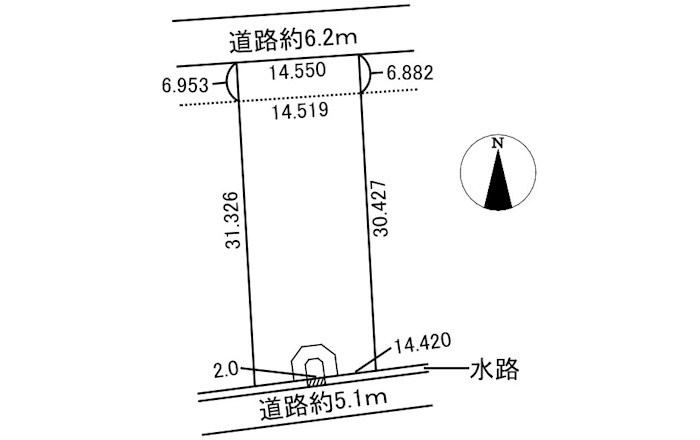 土地　那加前野町2丁目の土地図