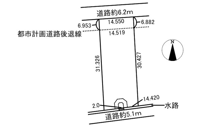 土地　那加前野町2丁目の土地図