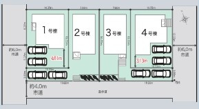 龍ケ崎市久保台2丁目　新築戸建て　4号棟の区画図|区画図です♪