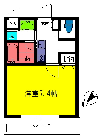 Tricore　駅近　オートロック　三軒茶屋エリア　最上階の間取り