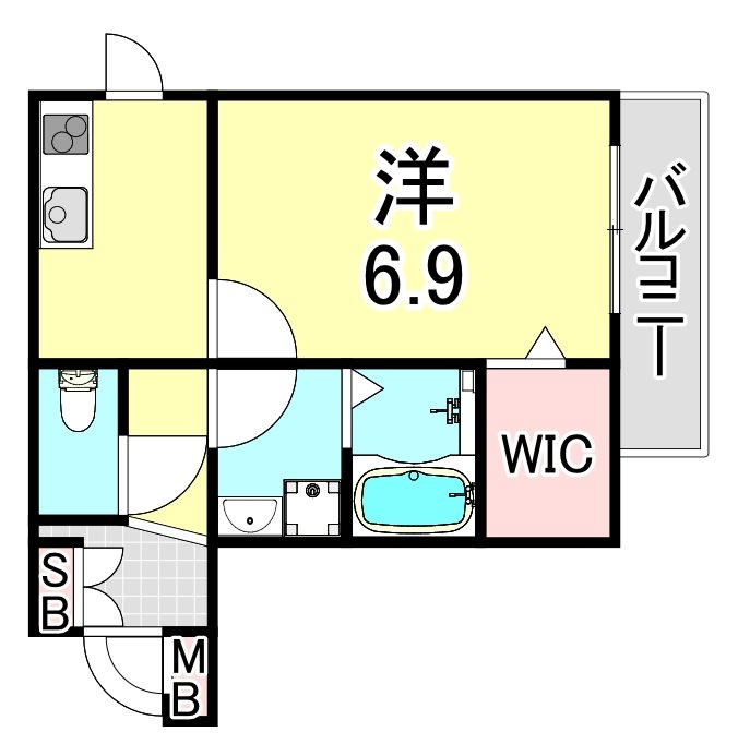 コートドール逆瀬川の間取り