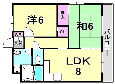 グッドヴィレッジ二番館の間取り