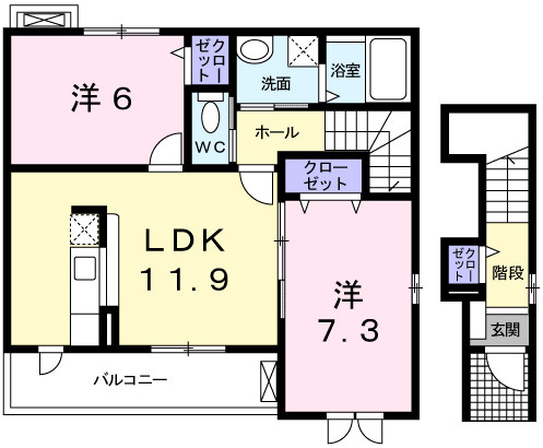 ソレアードⅢの間取り