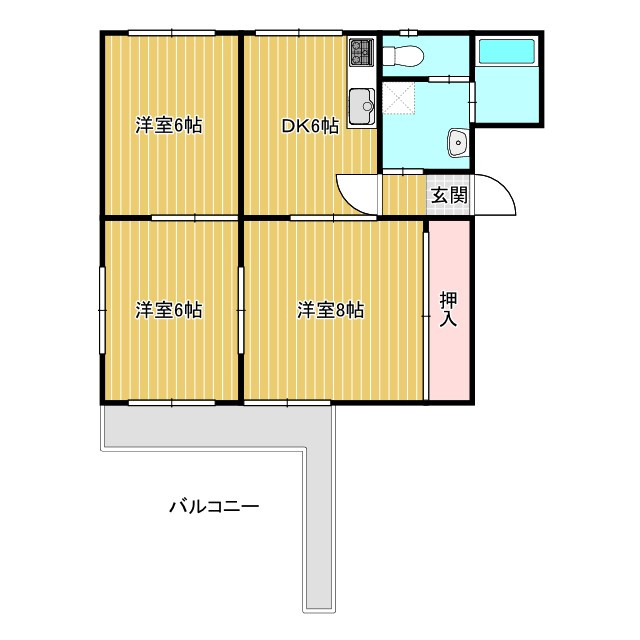 サンライズ須賀の間取り