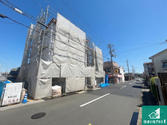 明石市魚住町西岡　第14期　新築一戸建ての前面道路含む現地写真|周辺は落ち着いた街並みの住宅地！子育てがしやすい住環境です！まだ未完成ですが、現地でしかわからない事もございます。是非一度ご覧ください。