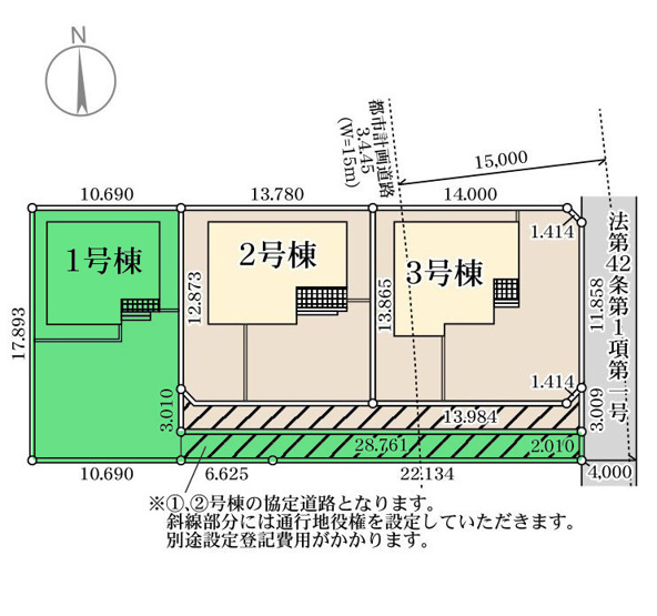 【区画図】 | リーブルガーデン.S前橋市総社町第2植野ー① | 勝山小学校、第六中学校まで徒歩9分圏内！