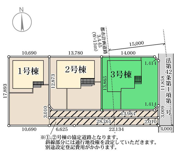 【区画図】 | リーブルガーデン.S前橋市総社町第2植野ー③ | 勝山小学校、第六中学校まで徒歩9分圏内！