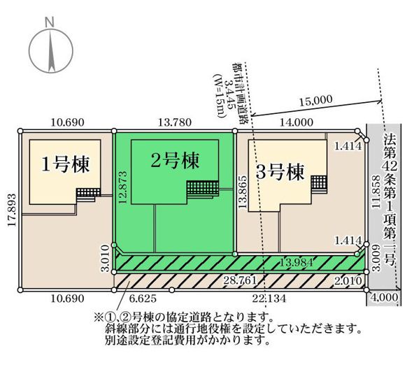 【区画図】 | リーブルガーデン.S前橋市総社町第2植野ー② | 勝山小学校、第六中学校まで徒歩9分圏内！