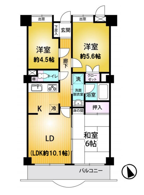 吹上ダイヤモンドマンションの間取り