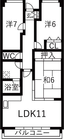 グリーンヒル千里丘の間取り