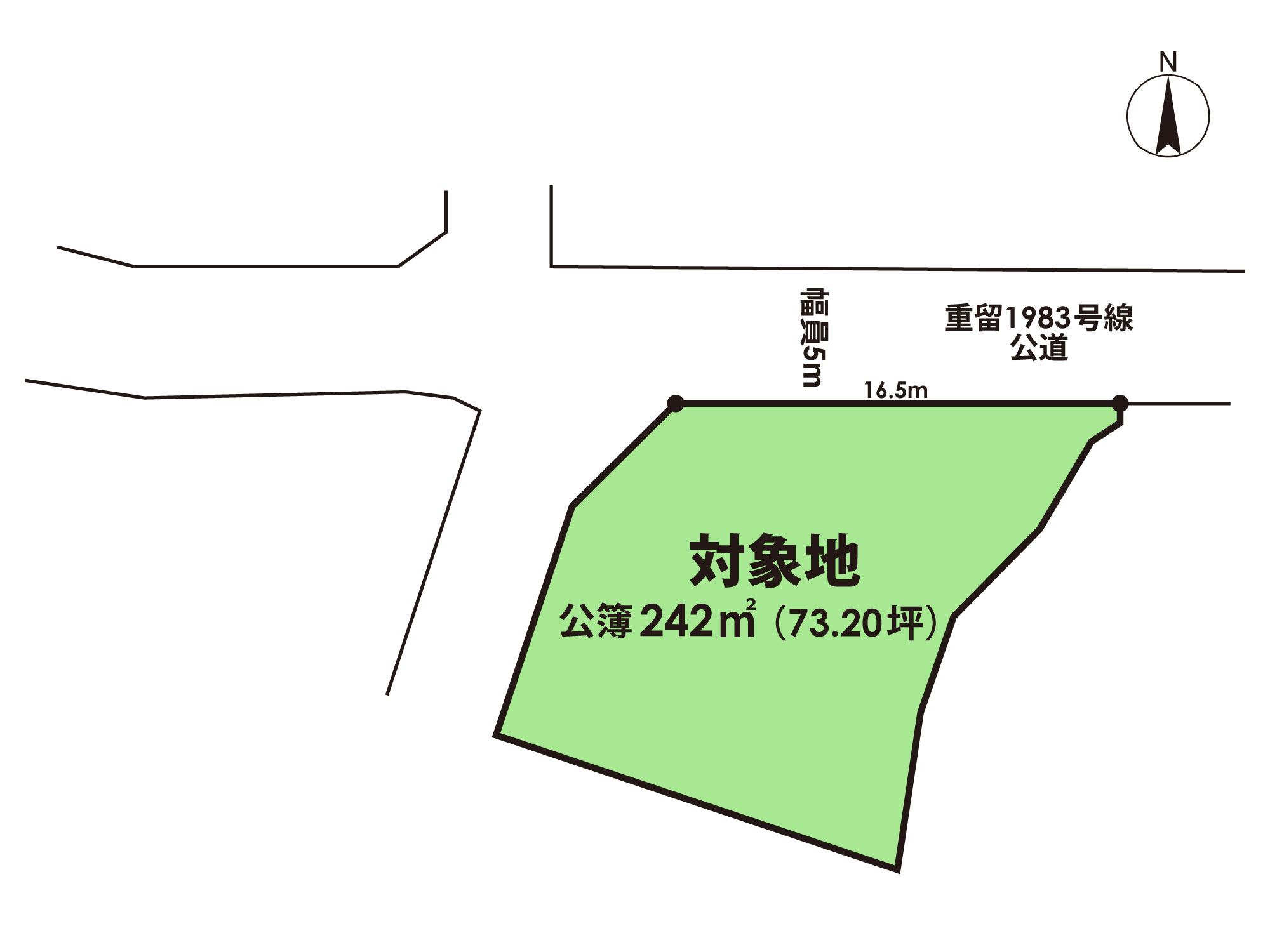 福岡市早良区重留2丁目（売地）の土地図