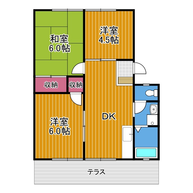 新栄プロパティー喜志Ⅰの間取り