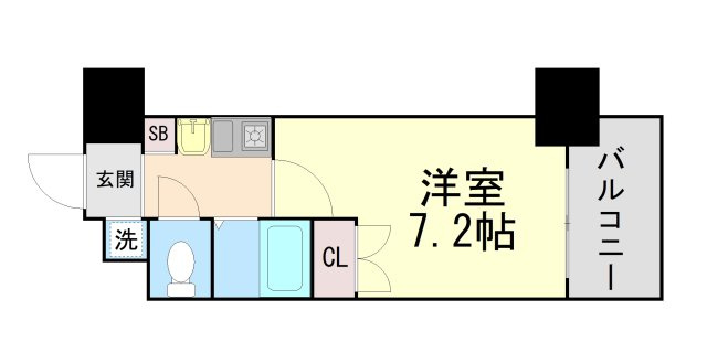 エステムコート三宮山手Ⅱソアーレの間取り