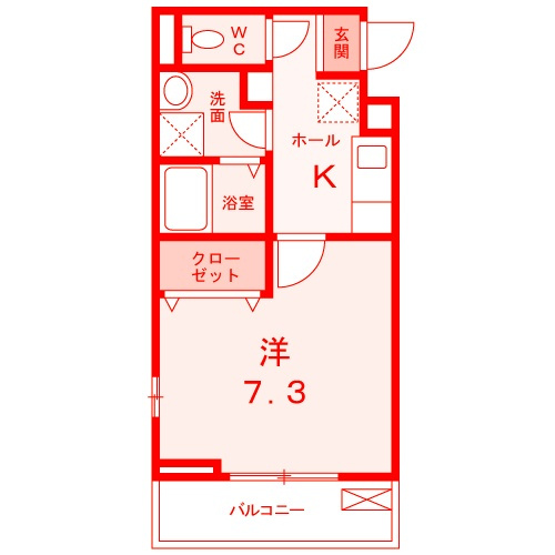 マーベラス平作の間取り|7.3帖の広々とした洋室♪