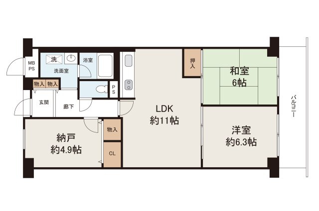 メゾンドール高石の間取り|現状でのお引渡し。定額リフォームパック（オプション）利用可。詳細はお問合せください。