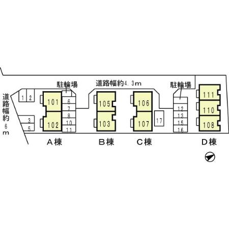 エステリーオ A棟の区画図
