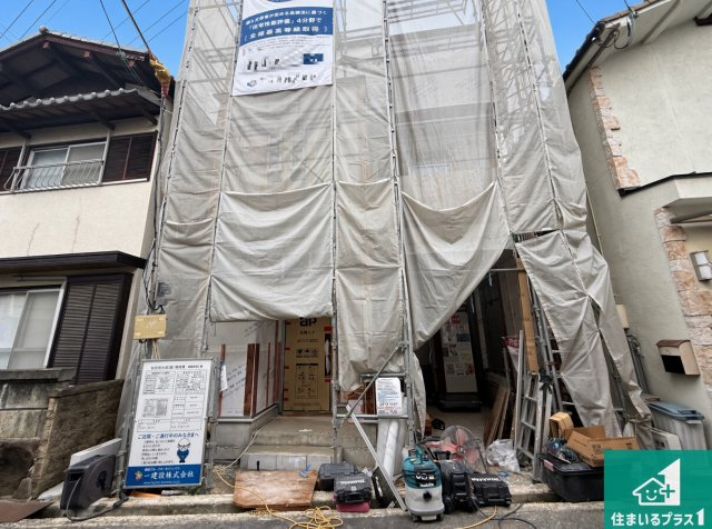 松原市西大塚　第2期　新築一戸建ての外観|周辺は落ち着いた街並みの住宅地！子育てがしやすい住環境です！まだ未完成ですが、現地でしかわからない事もございます。是非一度ご覧ください。