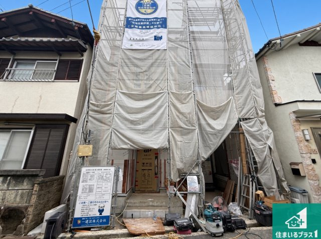松原市西大塚　第2期　新築一戸建ての外観|周辺は落ち着いた街並みの住宅地！子育てがしやすい住環境です！まだ未完成ですが、現地でしかわからない事もございます。是非一度ご覧ください。