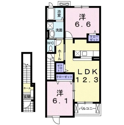 サンセ－ルⅡの間取り