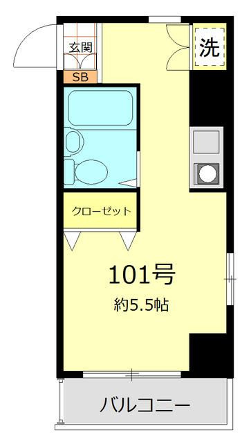 コーポ数納の間取り