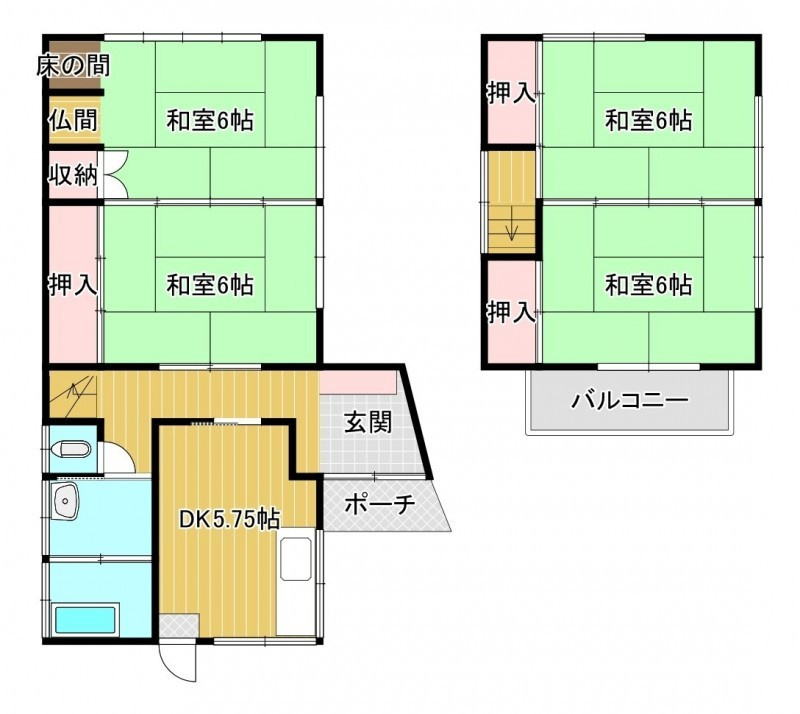 若葉町戸建の間取り