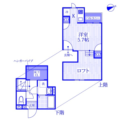 CB七里フラムの間取り