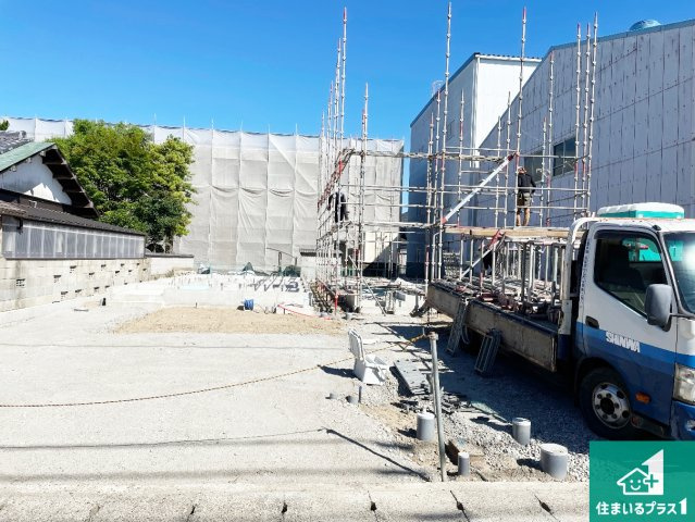 ★1(土)2(日)現地見学可能！★守山市川田町　全2邸の外観|現在の進捗状況です！順調に作業進行中、完成が待ち遠しいです！詳細の間取り等、お気軽にお問い合わせください！